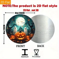 1PC Native American Horse Wall Art - Round Aluminum Plaque with Vibrant Engraved