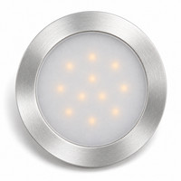 LED Boden Einbauspot 12V IP67 Flach 12Mm 0,5W Warmweiß/Weiß Begehbar AußEn Innen
