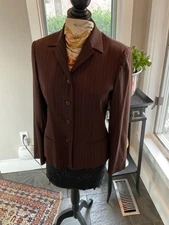 Ralph Lauren Woman’s Brown Pinstripe Suit 