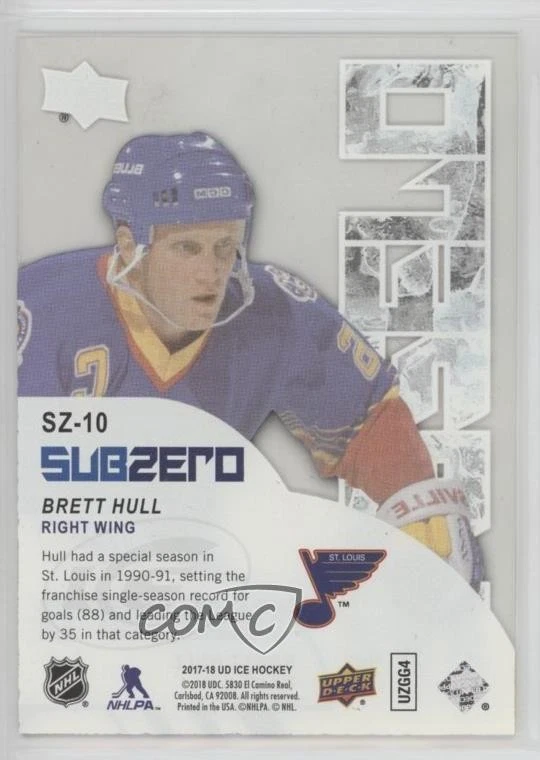2017-18 Upper Deck Ice Subzero Legends Brett Hull #SZ-10 HOF - Image 2 of 2