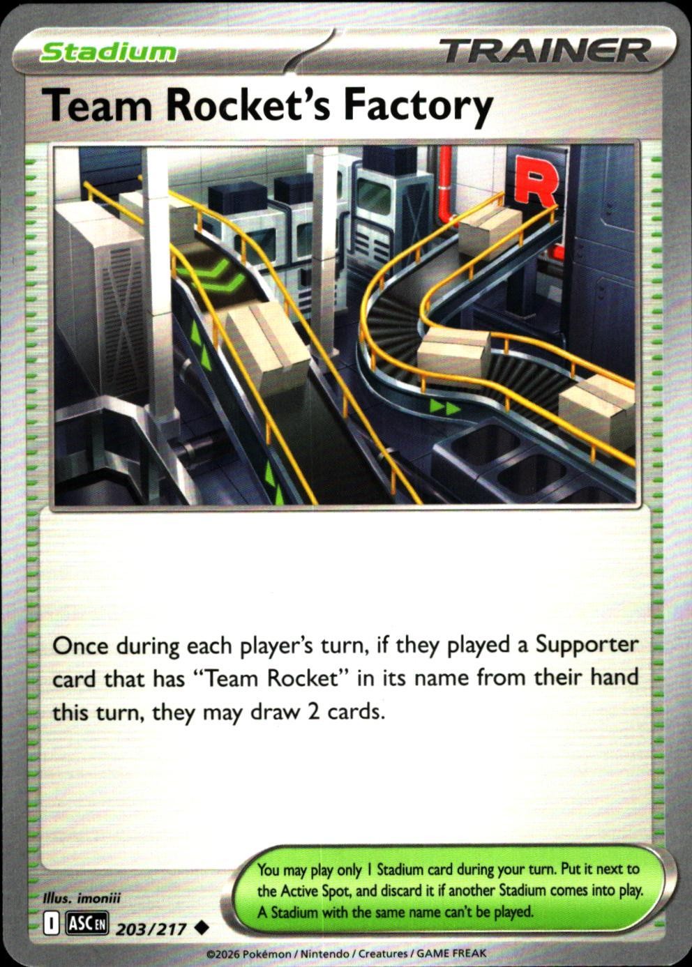 Team Rocket's Factory 203/217 Uncommon Ascended Heroes Pokemon Lightly Played