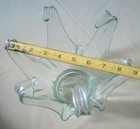 Vintage Mid Century Pulled Art Glass Centerpiece Vase — photo 3