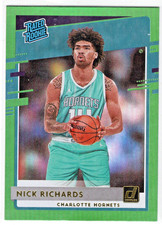2020-21 Donruss Holo Green Flood RR #222 Nick Richards Hornets