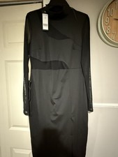Bebe Little  Black  Dress Midi Dress NWT Size Large