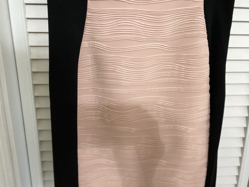 Dana Buchman Dress Size 8 Black & Pink Ruched Sheath Fully Lined Side Zipper - Bild 13 von 16
