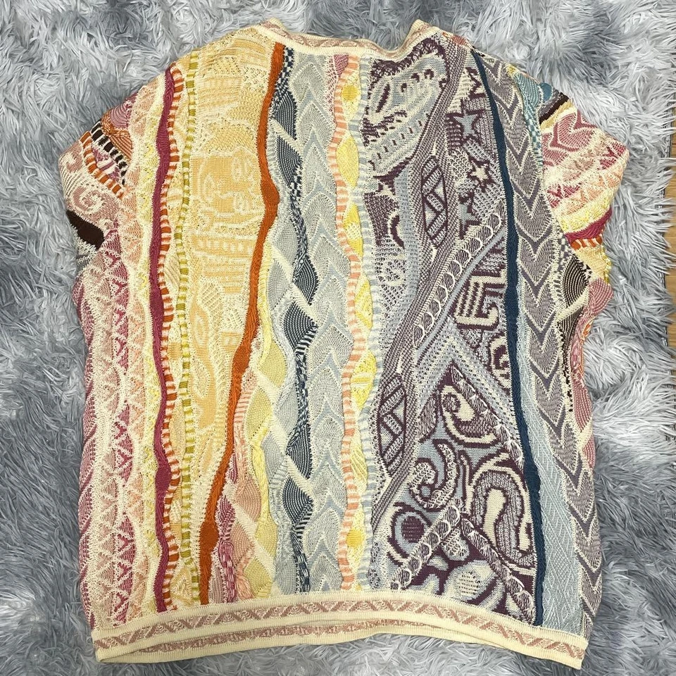 COOGI 3D Knit Sweater L Size Vintage Colorful Design Length 69cm Sleeve 84cm SB - Image 3 of 3