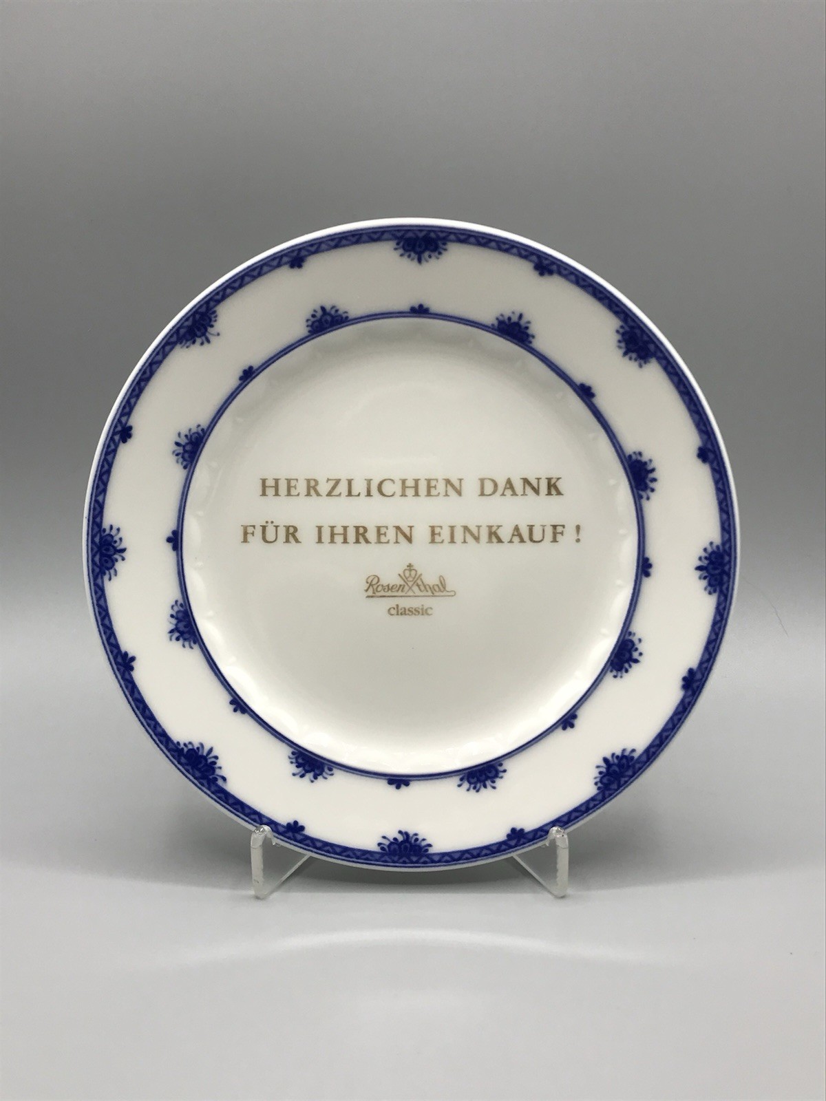 Teller Rosenthal Porzellan Pearl China Anna Romanza Kuchenteller Herzlichen Dank