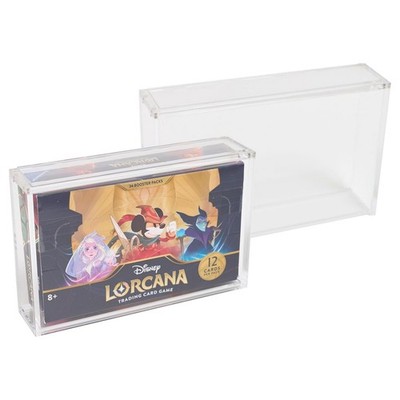 Disney Lorcana Booster Box Acrylic Display Case Magnetic Top Close UV Protection