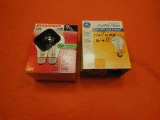 1 Pk 2 Bulbs - Vintage Light Bulbs GE Crystal Clear 100 Watt Halogen  2 extra