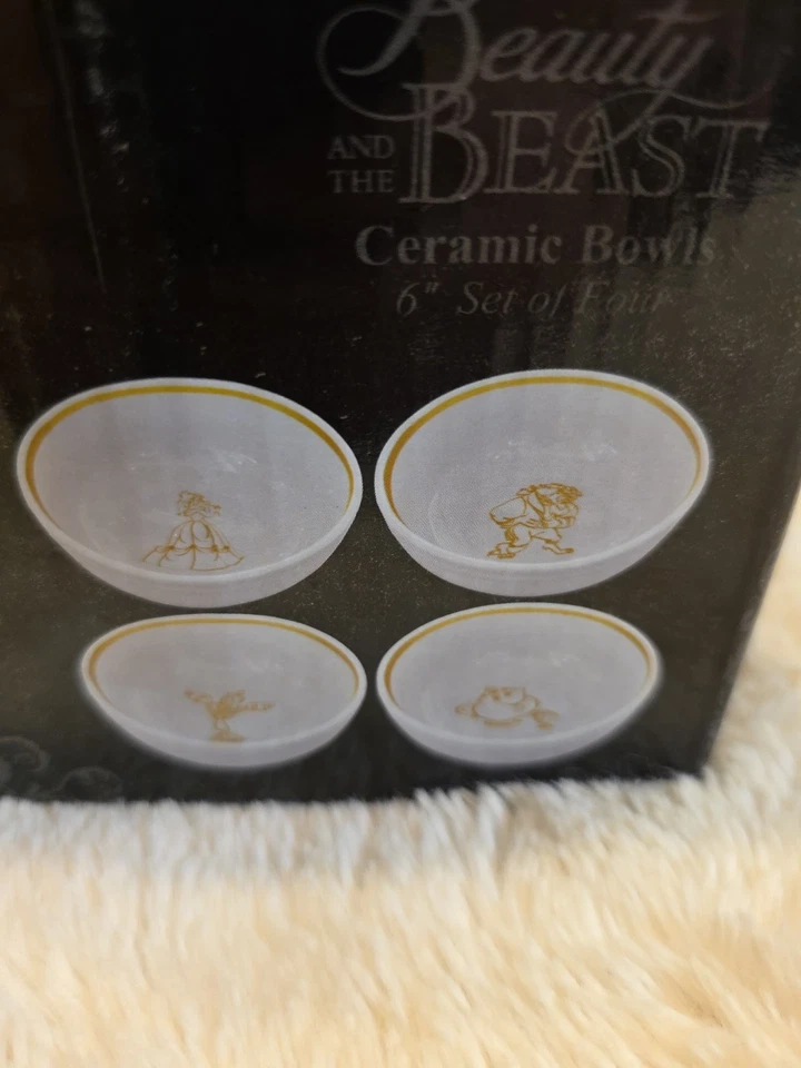 Conjunto de 4 tigelas e pratos de cerâmica Disney Beauty And The Beast cada - Imagem 4 de 4