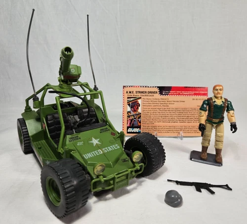 Vintage Hasbro GI Joe 1985 AWE STRIKER - 100% Complete With Crankcase & Card