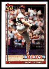 1991 Topps Danny Jackson Cincinnati Reds #92