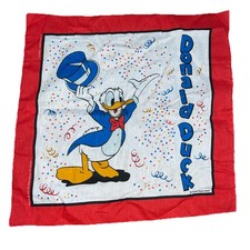Vintage Disneyana Donald Duck Bandana Walt Disney USA Celebration Red Blue EUC