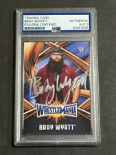 BRAY WYATT 2017 TOPPS WWE ROAD TO WRESTLEMANIA SIGNED AUTOGRAPHED CARD PSA/DNA