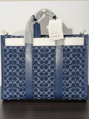 Coach Wesley Tote in Signature Denim - NWT | eBay