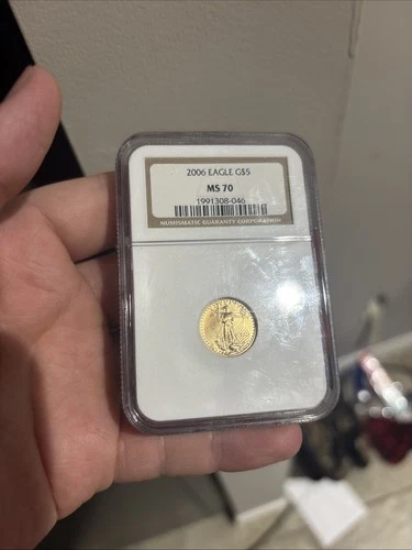 2006 $5 gold EAGLE 1/10 oz  NGC graded MS70