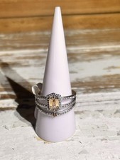 Bomb Party Sparkling Embrace Rbp7574 Rhodium Plating Size 10