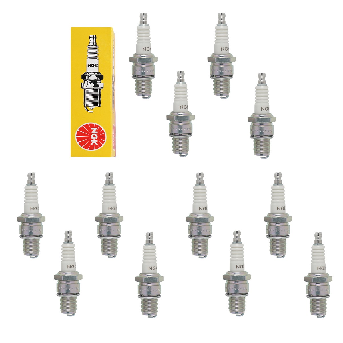 12PCS NGK Spark PLUGS Plug Standard B8ES #2411 For KAWASAKI HONDA YAMAHA SUZUKI
