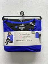 ClimateRight Cuddl Duds Women’s XL Base Layer Top Legging Set • Blue Celestial