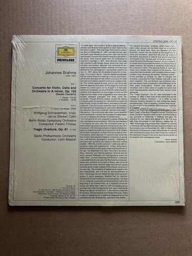 SEALED Brahms Doppelkonzert Tragische Ouverture Wolfgang Schneiderhan 2535140 - Picture 2 of 8