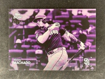 2025 Topps Black & White - Manny Machado #098 Purple /25