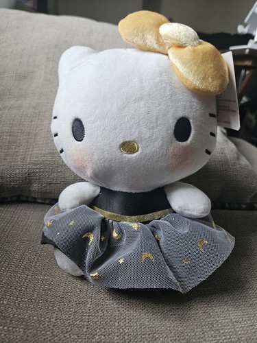 Sanrio Charaoters Hello Kitty Black Dress With Stars & Gold Bow - 第 1/4 張圖片