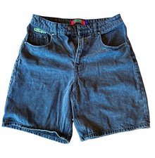 Empyre Men's Black Stone Wash Denim Shorts Cotton 5-Pocket Button Regular Fit