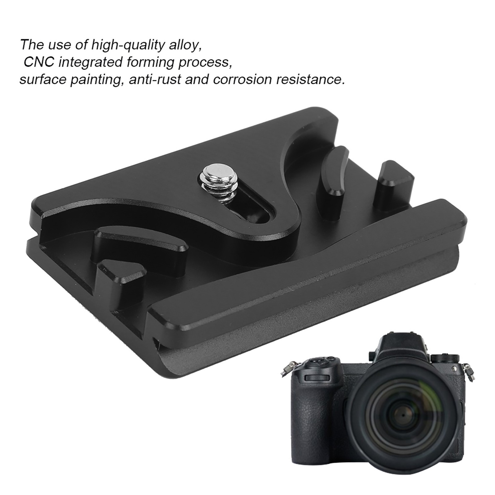 Multifunction Alloy Fixing Plate Camera Quick Release Plate Winding Clamp Clip B