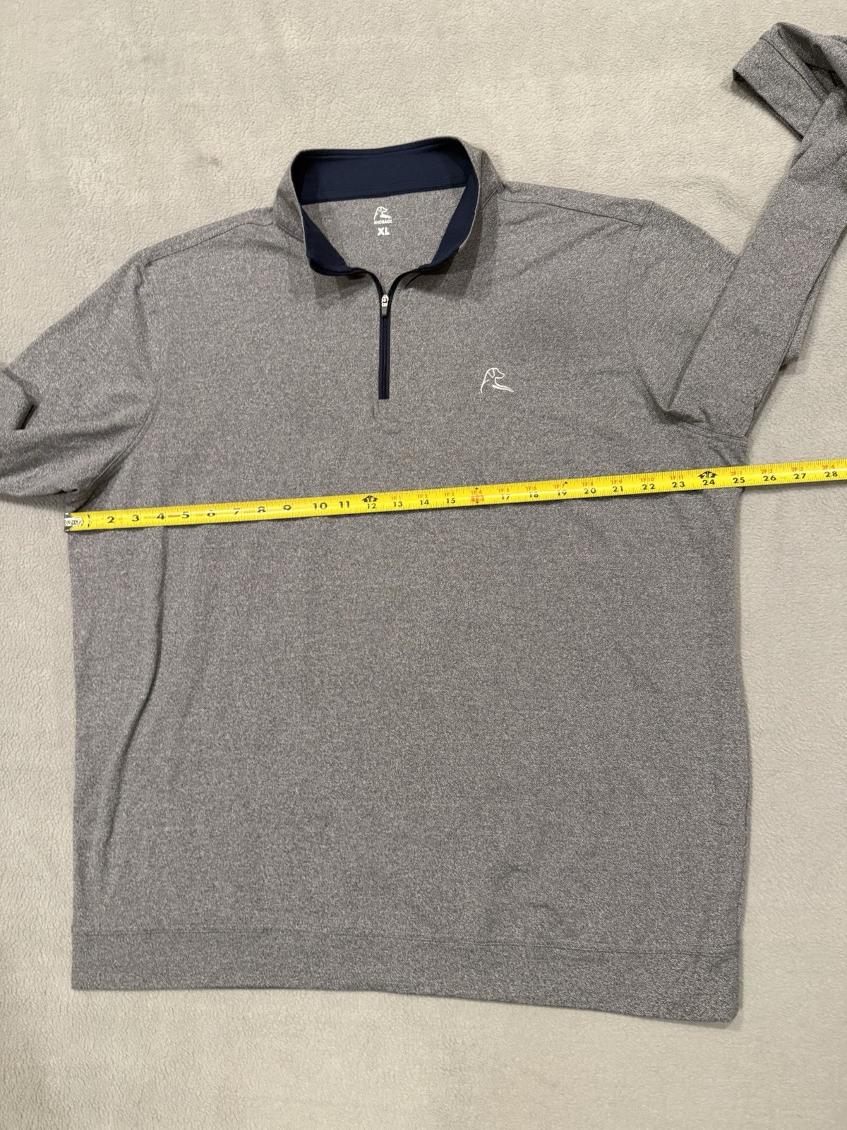 Rhoback Solid Performance Q-Zip Gray 1/4 Zip Pull… - image 6