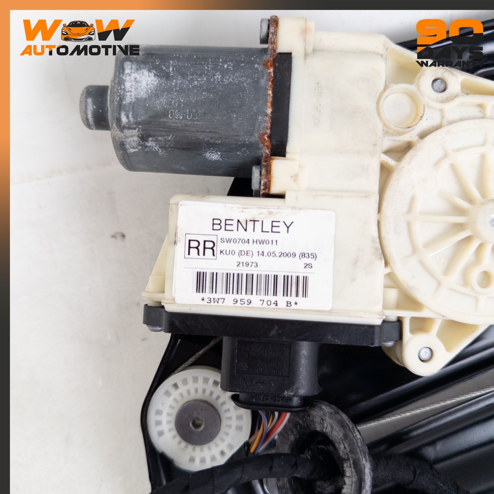 07-11 BENTLEY CONTINENTAL GTC REAR RIGHT QUARTER WINDOW REGULATOR MOTOR OEM