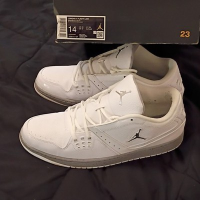 Jordan Air Jordan 1 Flight Low White Metallic Silver Cement Men's