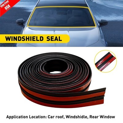 Car Roof Windshield Rubber Seal Strip Trim Edge Molding Protector Guard 30MM*3m