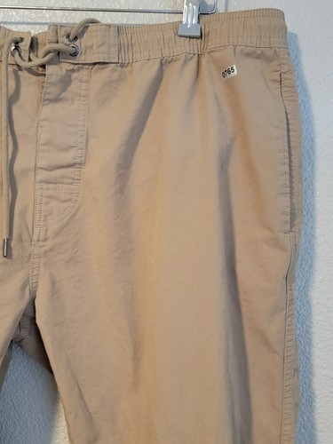 Linksoul Golf Pants Mens Size XXL Tapered Drawstring Tempus Fugit Beige - Picture 3 of 16