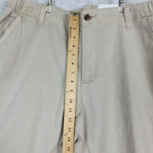 Old Navy Womens OG Chino Pants High Waisted Easy Tan Straight Leg Ankle XL New - Picture 3 of 11