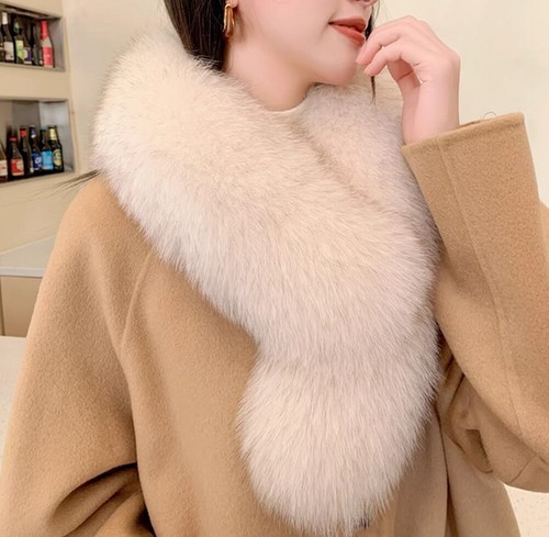 Sciarpa/collo/giacca donna collo/collo in vera pelliccia di volpe 100%  - Foto 22 di 29