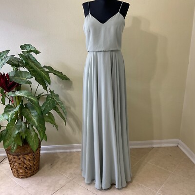 Jenny Yoo Collection INESSE Sleeveless Bridesmaid Evening Long Gown Blue  size 6 | eBay