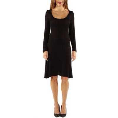 24/7 Comfort Apparel Women's Long-Sleeve A-Line Dress