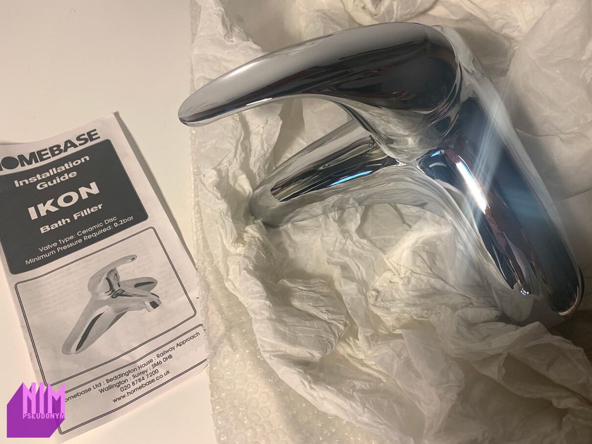 Boxed Ikon Bath Filler Homebase Bathroom Taps Chrome Ceramic eBay