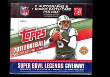 2011 Topps Football SEALED JUMBO *HTA* BOX 2x AUTOS & 1 RC PATCH Per Box 500crd!