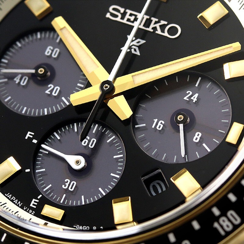 Seiko Prospex SBDL113 SPEEDTIMER Black x Gold Solar Seiko Prospex SBDL113 SPEEDTIMER Black x Gold Solar