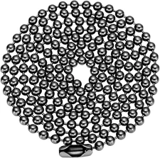 TI-EDC Pure Titanium Bead Ball Chain Necklace, Jewelry Chain Adjustable with Gif