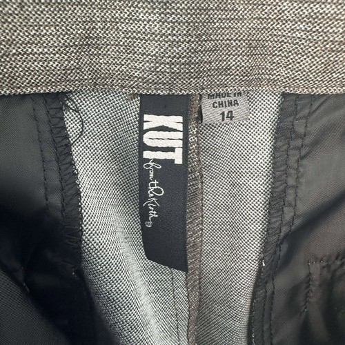 Pantalones Kut From The Kloth para mujer 14 gris pierna recta carrera tiro medio pantalones - Imagen 2 de 5