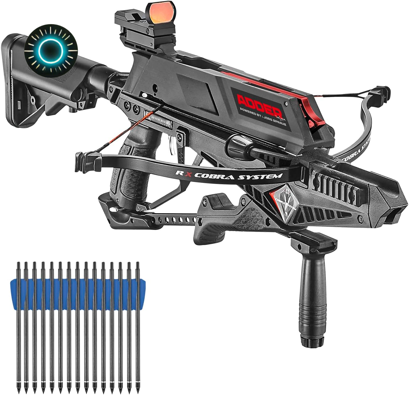 EK Archery Repeating Adder Crossbow 130 lb Cross Bow with 5 Shot auto ...