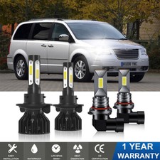 Faros LED + luces antiniebla kit de 4 bombillas 6000 k para Dodge Grand Caravan 2008 2009