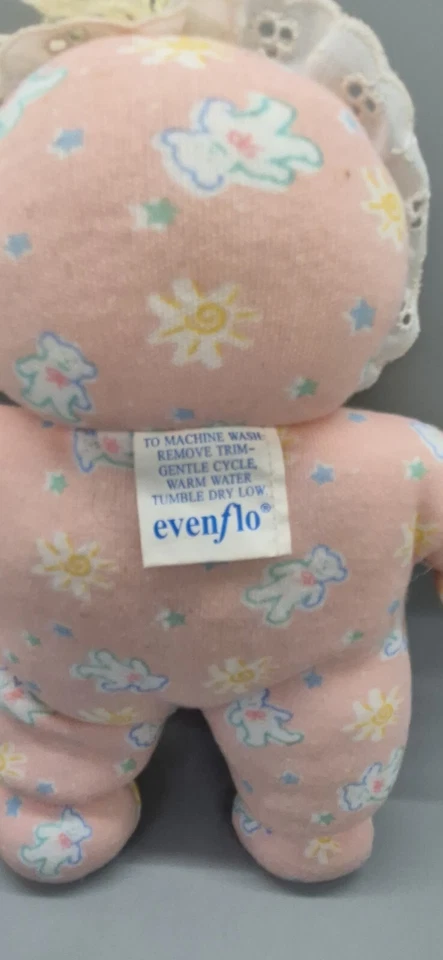 Evenflo My First Baby Muñeca 1st Peluche Suave Osos Rosa Amarillo Rubio Hilo Cabello 8" Foto 3 de 4