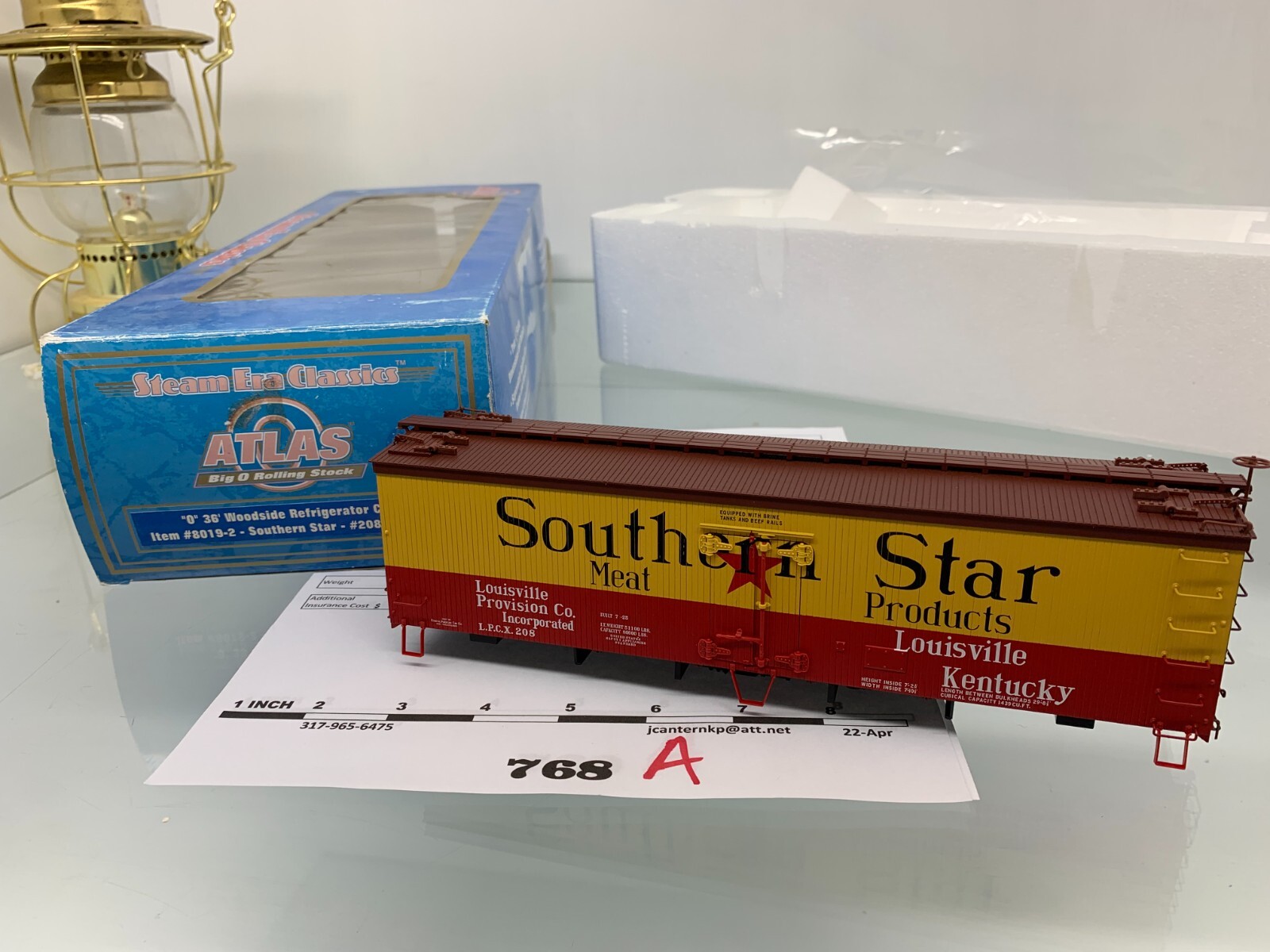 768 Atlas 40' Woodside Refrigerator Southern Star Meat Product O Scale 2 Rail