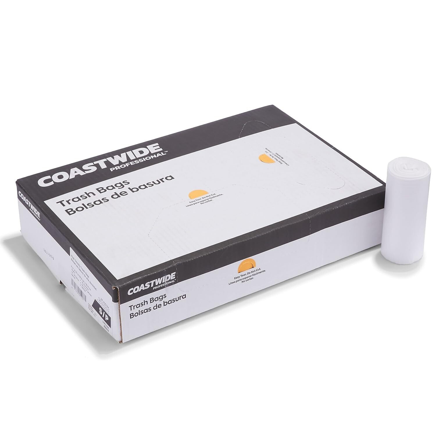 Professional 12-16 Gallon Trash Bags 24x33 High Density 13 Mic Natural