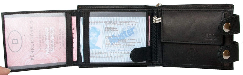 Portefeuille Homme Biker Cuir Véritable Chaîne 45cm - Photo 3/4