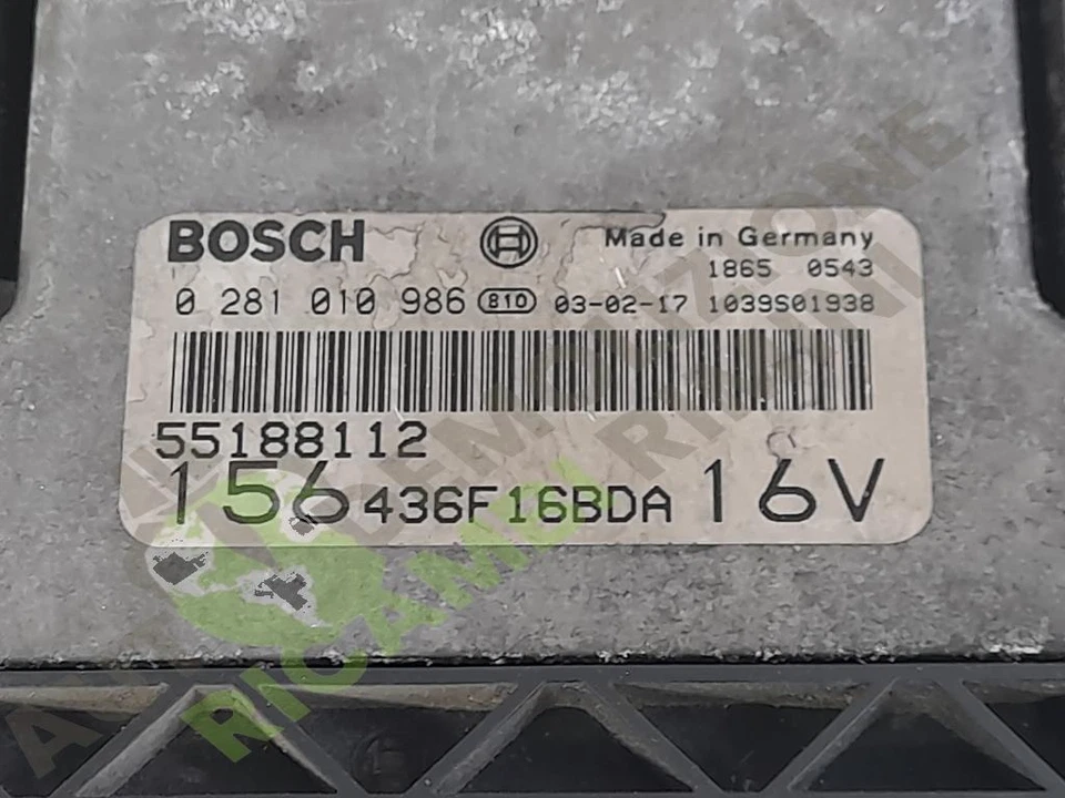 192A5000 CENTRALINA INIEZIONE ALFA ROMEO 156 «II» SPORTWAGON (2003) 1.9 JTD D... - Immagine 2 di 3