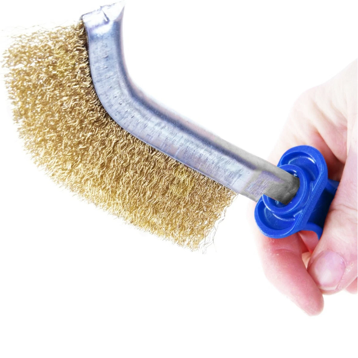 2x HARD WIRE BRUSHES Rust Paint Dirt Remover Scourer Clean Curved